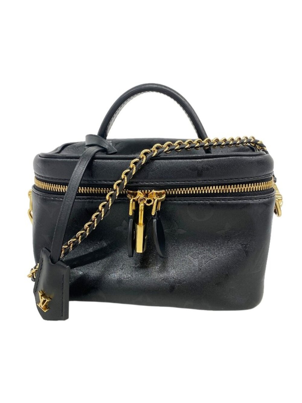 Louis Vuitton Vanity Bag Monogram Ink PM Black 2-Way Bag